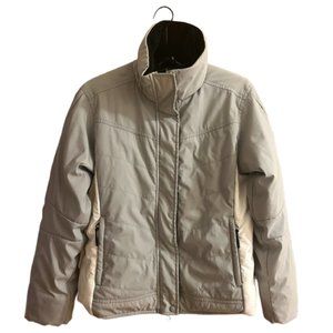Women''s Gray & White EMS Primaloft All Mountain Ski Jacket, Size Medium